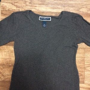 Karen Scott PS 3/4 sleeve gray tee shirt top